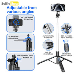 Smart AI Face Tracking Phone Tripod, Panoramic Tracking, 360° Pan & Tilt Auto-Follow Stabilizer for Vlogging, Live Streaming, Home and Outdoor Use