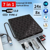 7-in-1 USB 3.0 & Type-C External DVD Drive