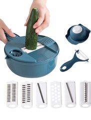 12 In 1 Multi-Functional Vegetable Chopper Carrots Potatoes Manually Cut Shred Slicer Radish Grater Kitchen Tools Vegetable Cutter For Hotel/Commercial Eid Al-Adha Mubarak