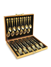 12/16/24pcs Set Stainless Steel Cutlery Set With Storage Box, Gift Box, Suitable For Home, Kitchen, Wedding, Party,Kitchen,Christmas Gift