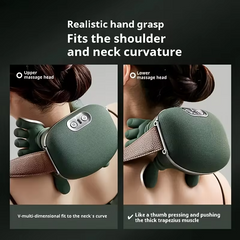 Neck and Shoulder Massager, Electric Neck Massager with Finger Massager, Wireless Professional Neck and Shoulder Massage