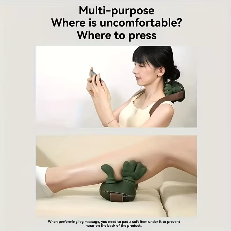 Neck and Shoulder Massager, Electric Neck Massager with Finger Massager, Wireless Professional Neck and Shoulder Massage