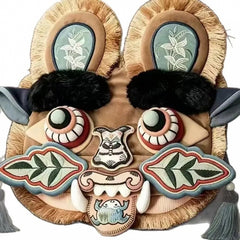 Hand-Embroidered Chinese-Style Lion Dance Shoulder Bag