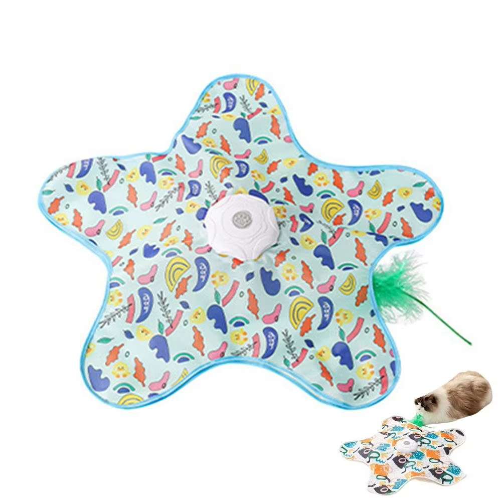 Automatic Wireless Smart Cat Toy 360° Rotation Smart Sensor Hide And Seek Cat Toy Artificial Feathers Cat Toy Pet Supplies ﻿