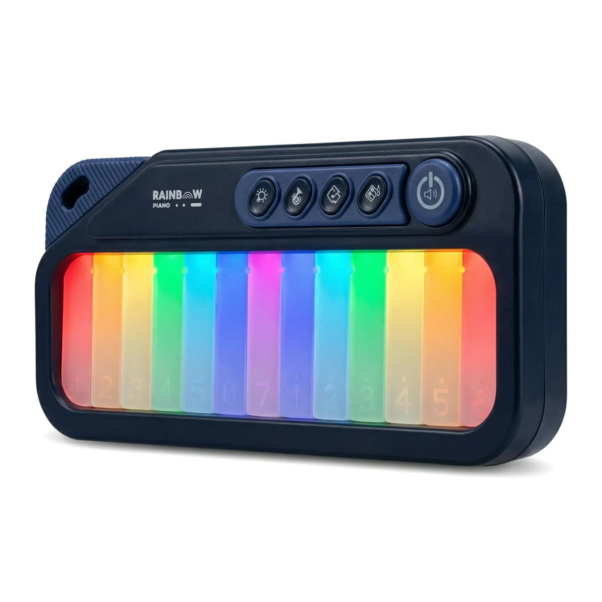Toddler Pocket Mini Piano with Rainbow Lights | 13 Keys Interactive Travel Musical Toy, Lullabies & Teaching Songs, Birthday Gift for 1-6 Years Old Boys Girls