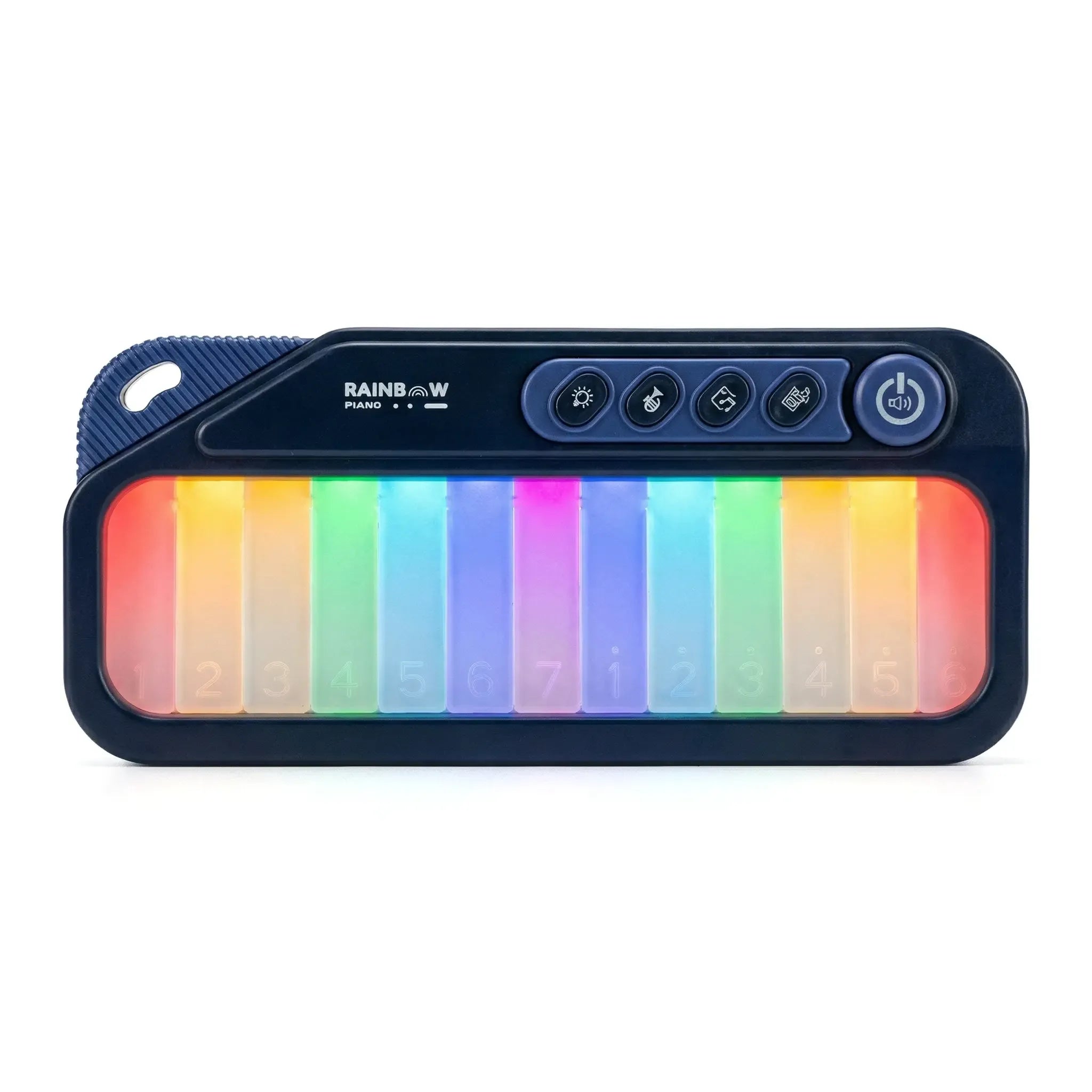 Toddler Pocket Mini Piano with Rainbow Lights | 13 Keys Interactive Travel Musical Toy, Lullabies & Teaching Songs, Birthday Gift for 1-6 Years Old Boys Girls