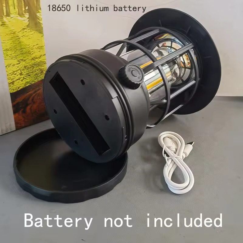 Rechargeable camping light with stepless dimming, retro camping light, horse light, tent camping light
