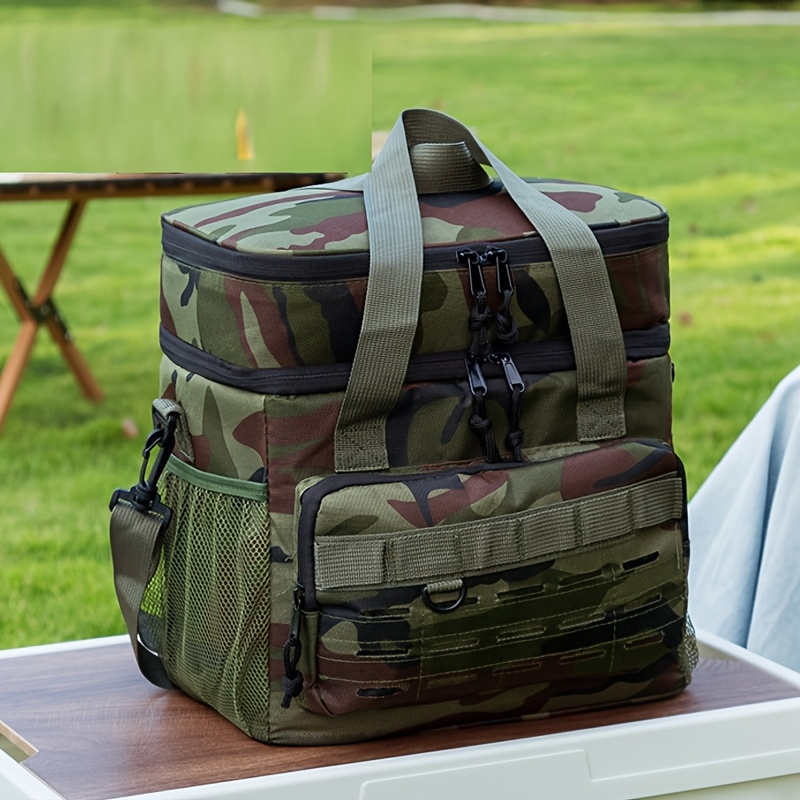 Portable Large Insulated Cooler Bag, Fashion Thermal Storage Tote for Camping Hiking Travel, Thermal Cooler Box for Home & Office, Non-Food Contact