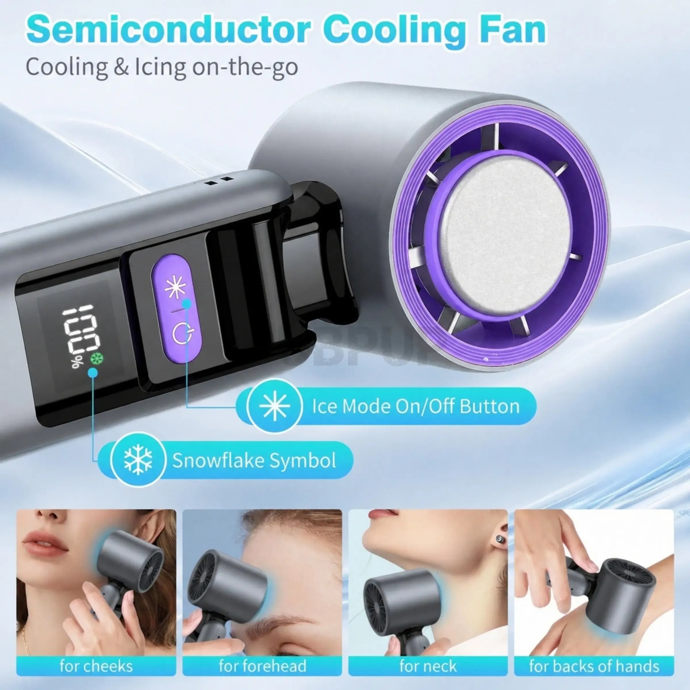【DealsForYouDays】Portable Handheld Turbo Fan, 5-Speed High-Speed Mini Personal Fan