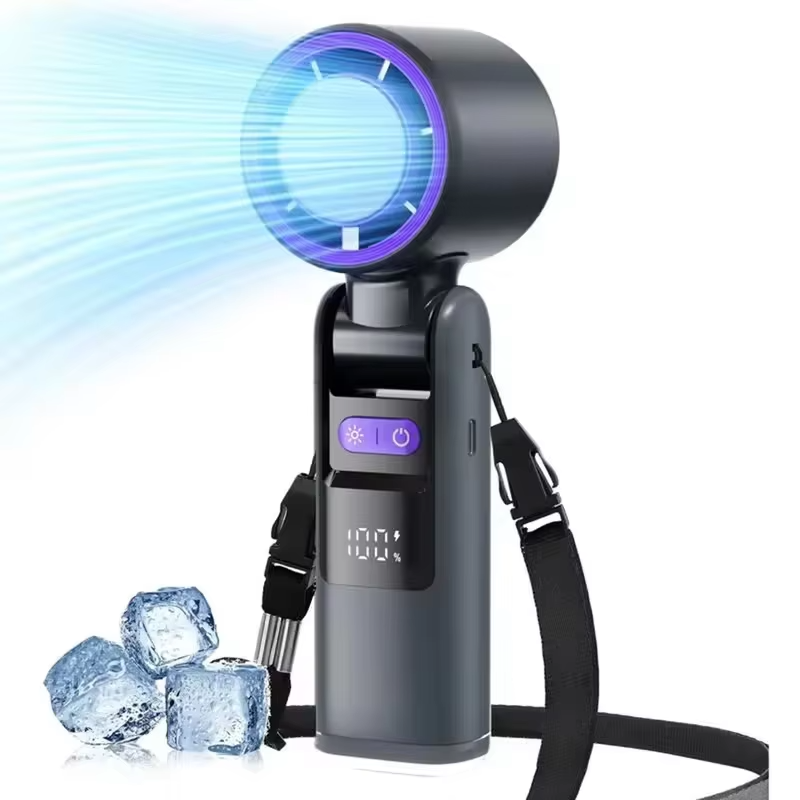 【DealsForYouDays】Portable Handheld Turbo Fan, 5-Speed High-Speed Mini Personal Fan