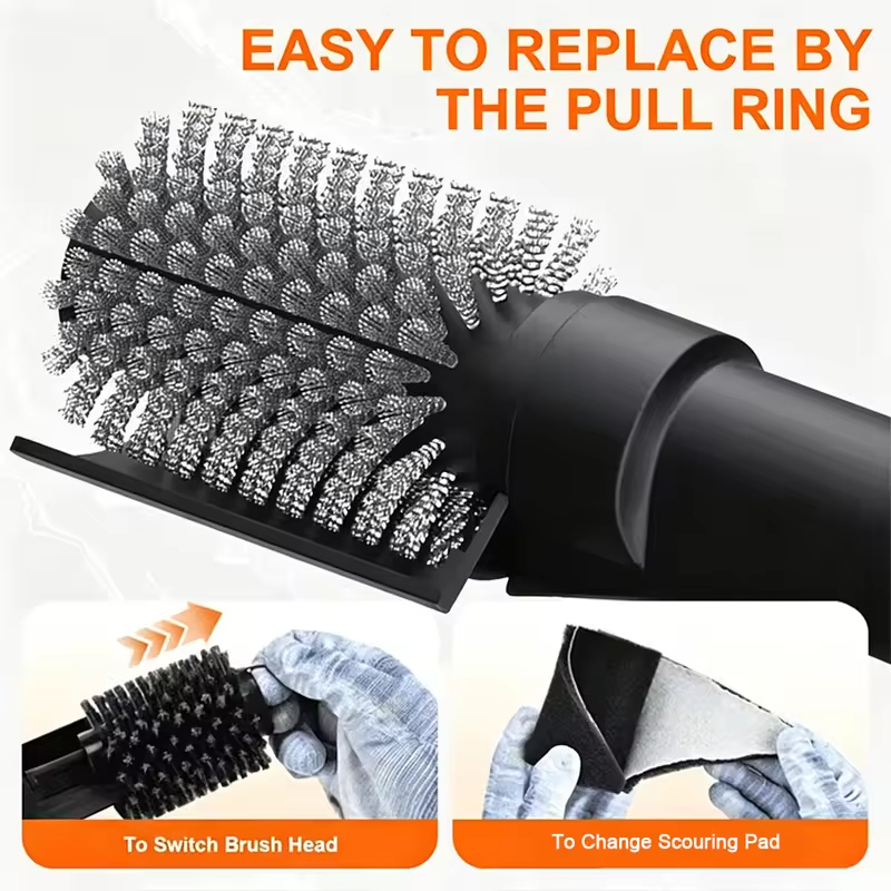 BBQ Grill Brush 3-Speed Settings Electric Grill Brush,180° Adjustable Head,90 Mins Grill Cleaner for Outdoor Griddles Smokers