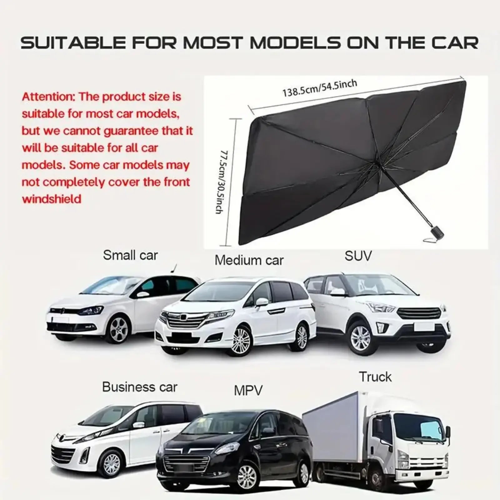 Portable car sunshade, windshield sunshade,daily car windshield cooling umbrella