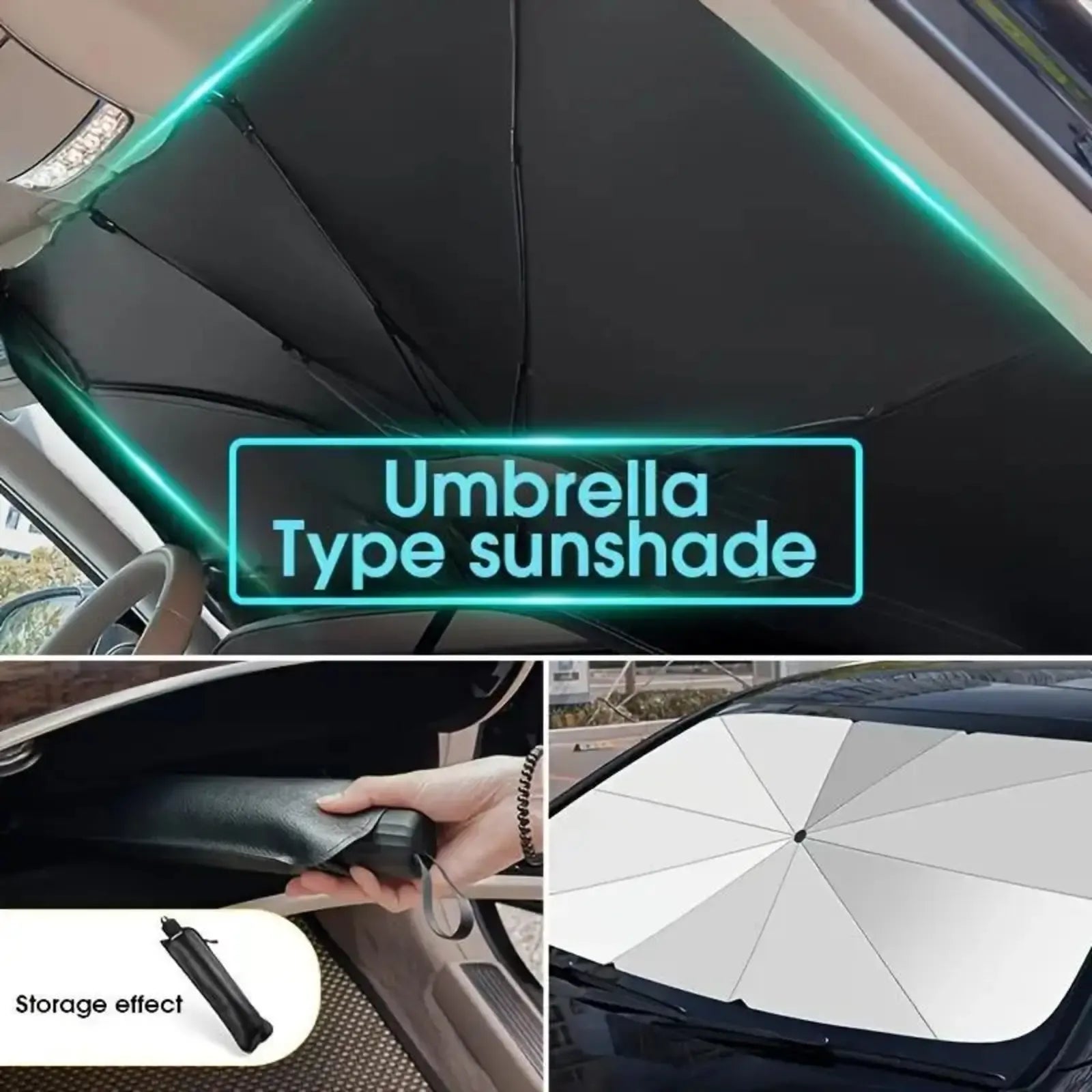 Portable car sunshade, windshield sunshade,daily car windshield cooling umbrella