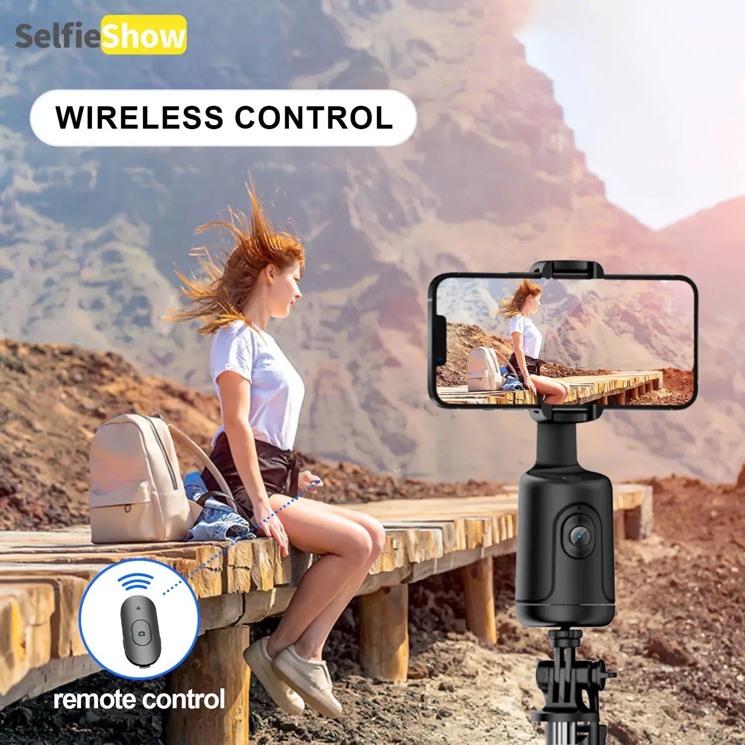 Smart AI Face Tracking Phone Tripod, Panoramic Tracking, 360° Pan & Tilt Auto-Follow Stabilizer for Vlogging, Live Streaming, Home and Outdoor Use