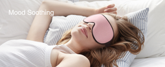 Weighted Sleep Mask, Women Men 3D Blocking Lights Sleeping Mask (4.2oz/120g), Pressure Relief Night Sleep Eye Mask with Adjustable Strap, Eye Cover Blindfold for Travel Nap Yoga, Black
