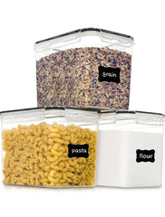 1/2/3pcs Airtight Food Storage Containers With Lids 3.6L/121.7Oz PP Material Plastic Canisters For Flour Sugar Baking Kitchen Supply