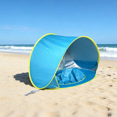Summer Beach Tent for Kids Blue Pop up Play Tent Sun Shelter UV Protection Playhouse Indoor Outdoor Game Perfect Toy Gift Fun