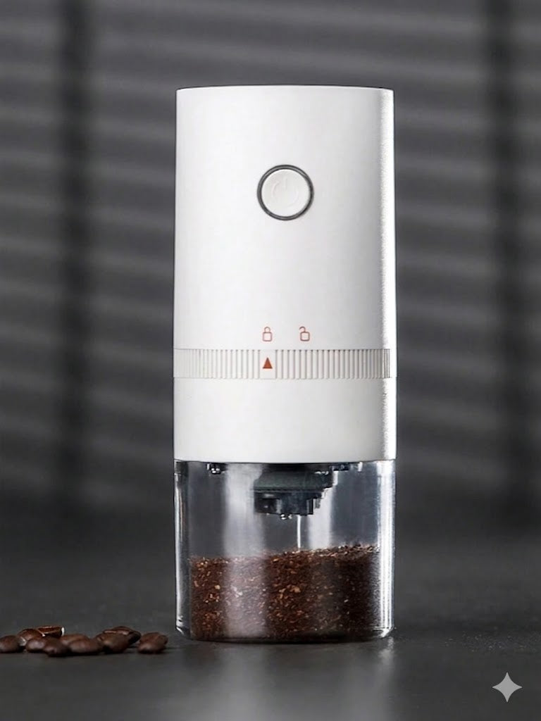 1pc Electric Coffee Grinder, Portable USB Rechargeable Coffee Grinder With Ceramic Burr, Espresso Coffee Bean Grinder, Suitable For Home, Office, Travel, Back To School Supplies