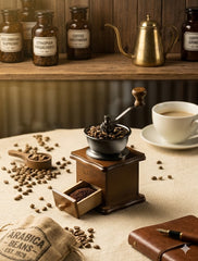 1pc Manual Coffee Grinder - Adjustable Gear And Ceramic Conical Burr Mill, Suitable For Home And Travel Use, Also Great For Back To School Student Supplies