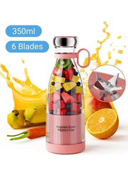 Electric Juicer,Portable Blender Juicer,Personal Size Blender Smoothies And Shakes,Mini Blender USB Rechargeable,Handheld Blender Sports,Strong Wall-Breaking & Waterproof For Travel And Home,350ML