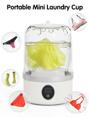 1/2pcs Portable Washing Machine,USB Rechargeable Compact Travel Portable Washer,2 Modes Mini Washer Deep Cleaning Of Underwear, Baby Clothes And Sock, Best For Apartment,Dormitories